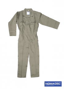 100% Cotton 260 GSM Coverall -Khaki-Large 
