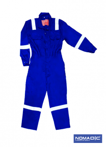 100% Cotton FR 220 GSM - Coverall - Royal Blue  - Medium