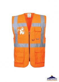 Portwest- BERLIN EXECUTIVE VEST S476 ORANGE- XLARGE