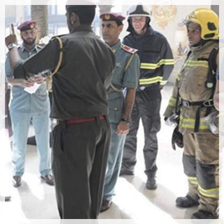 Six injured in Abu Dhabi hotel room fire