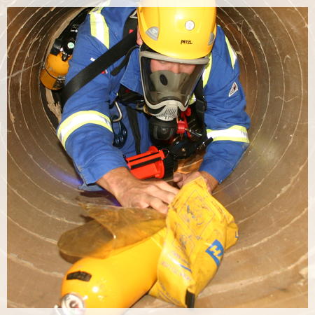 Selecting a respirator for confined spaces