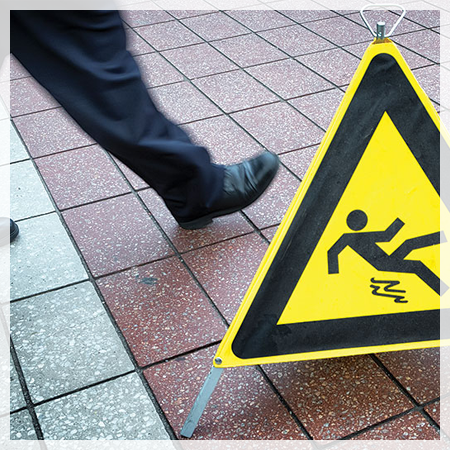 Risk zones cause slips, trips & falls